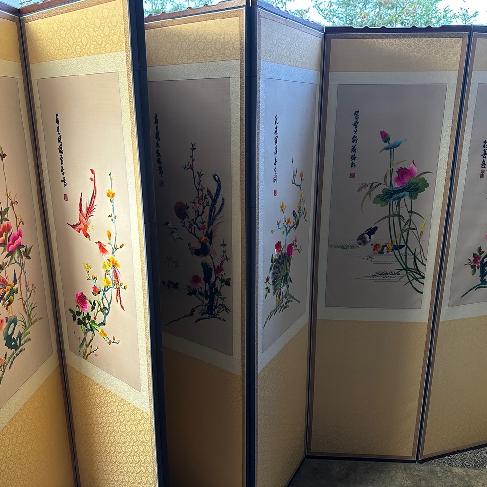 Korean Antique 8 panel room divider.